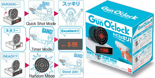 Gun OClock Shooting Alarm Clock by Bandai